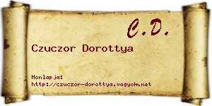 Czuczor Dorottya névjegykártya